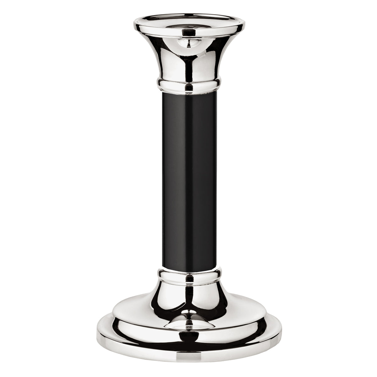 Kerzenleuchter versilbert – 15 cm, Rund