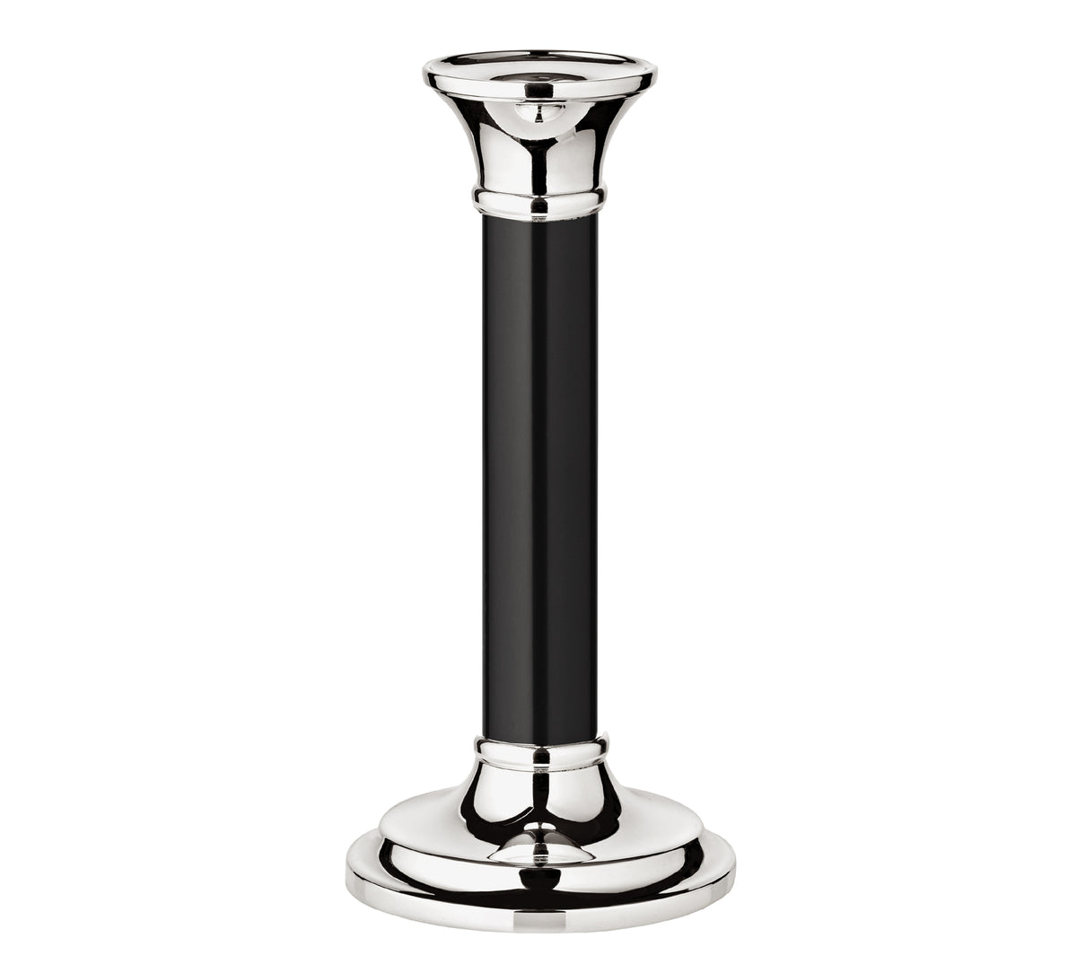 Kerzenleuchter versilbert – 18 cm, Rund