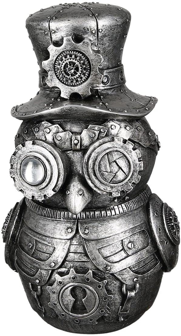 Steampunk Dekoration – Eule mit Hut