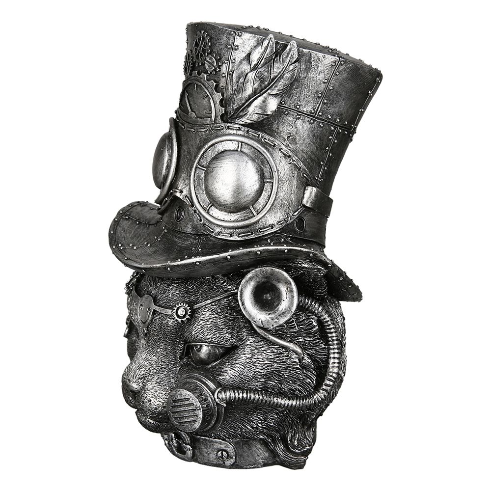 Steampunk Dekoration – Katze mit Hut