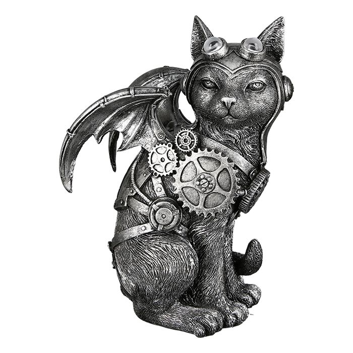 Steampunk Dekoration – Katze mit Flügeln