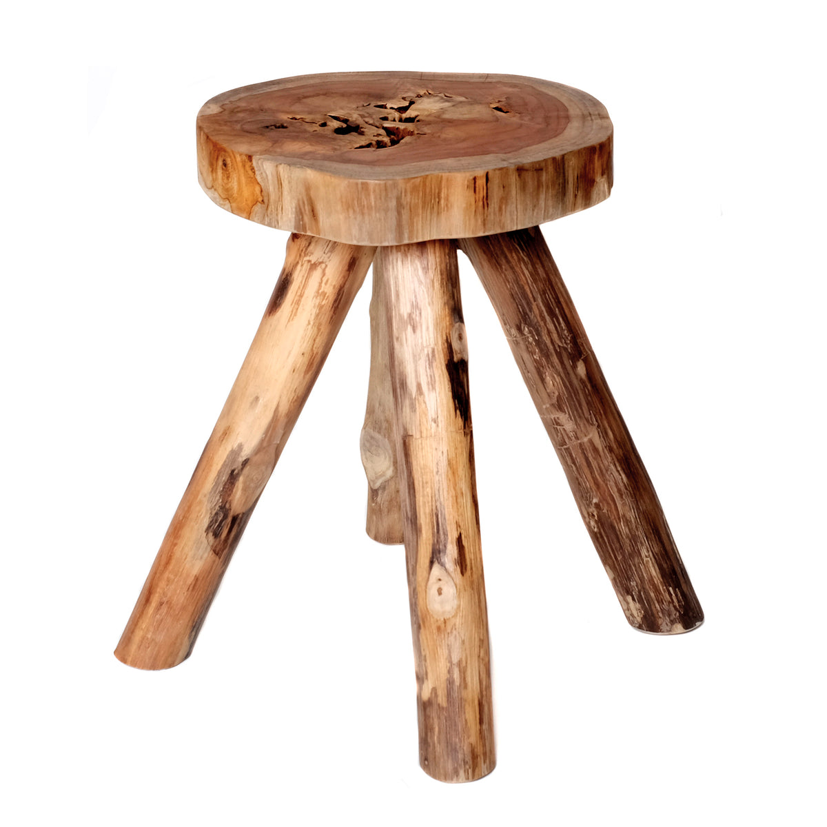 Teakholz Hocker – Ansicht 3