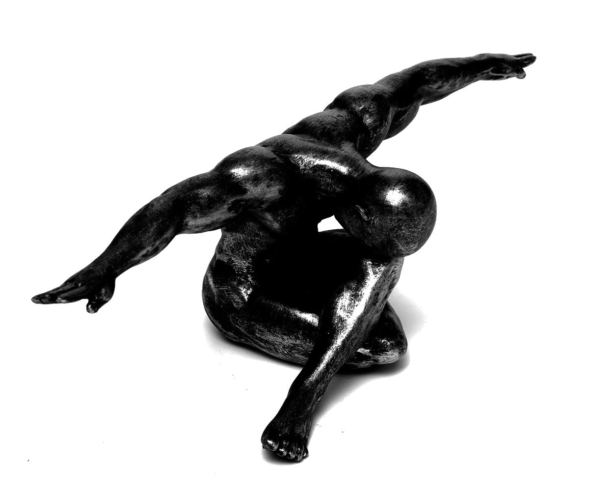 Dekofigur Athlet – Antik-Silber, Variante I