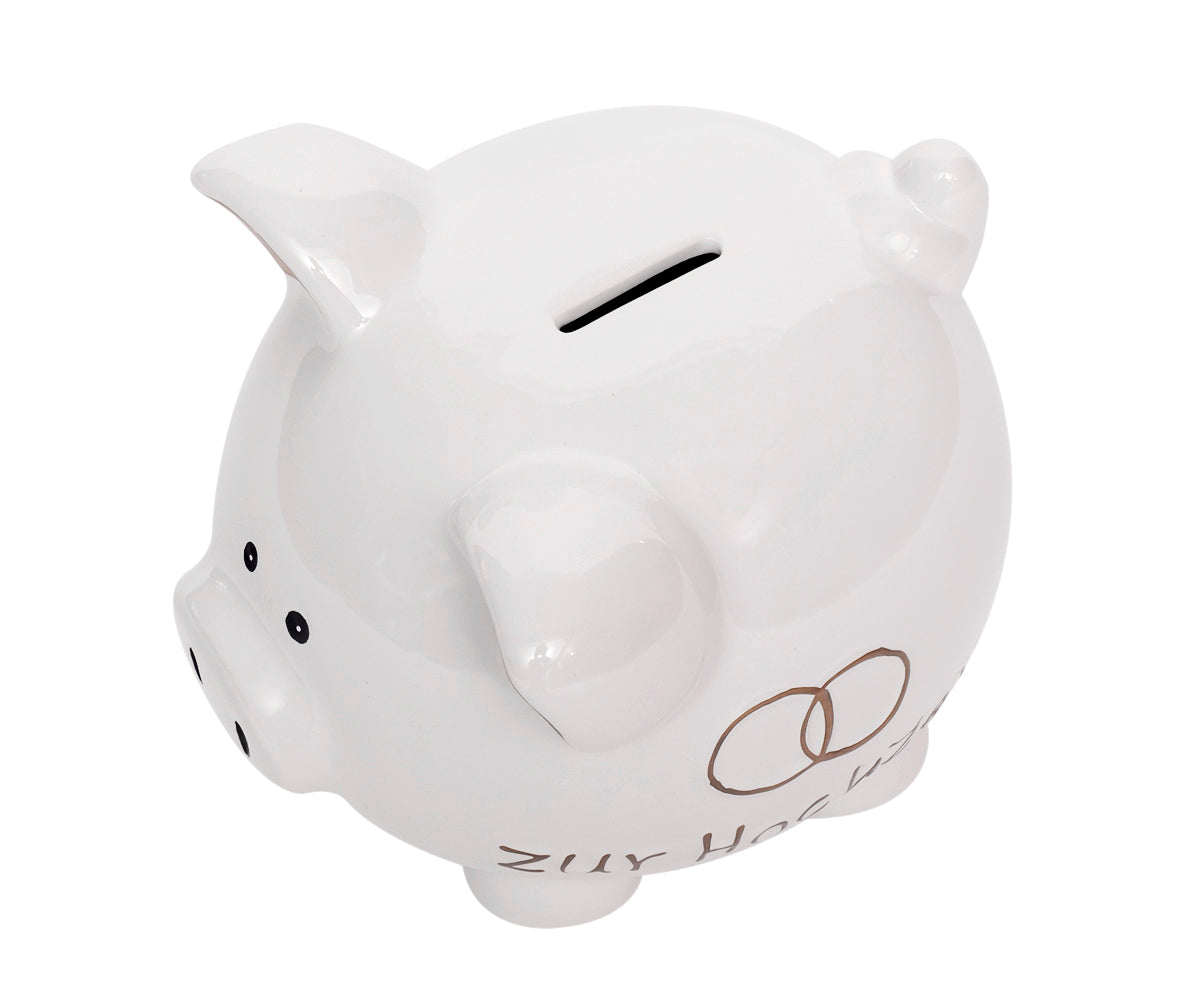 Sparschwein Hochzeit – Eheringe (13 x 11 x 15 cm)