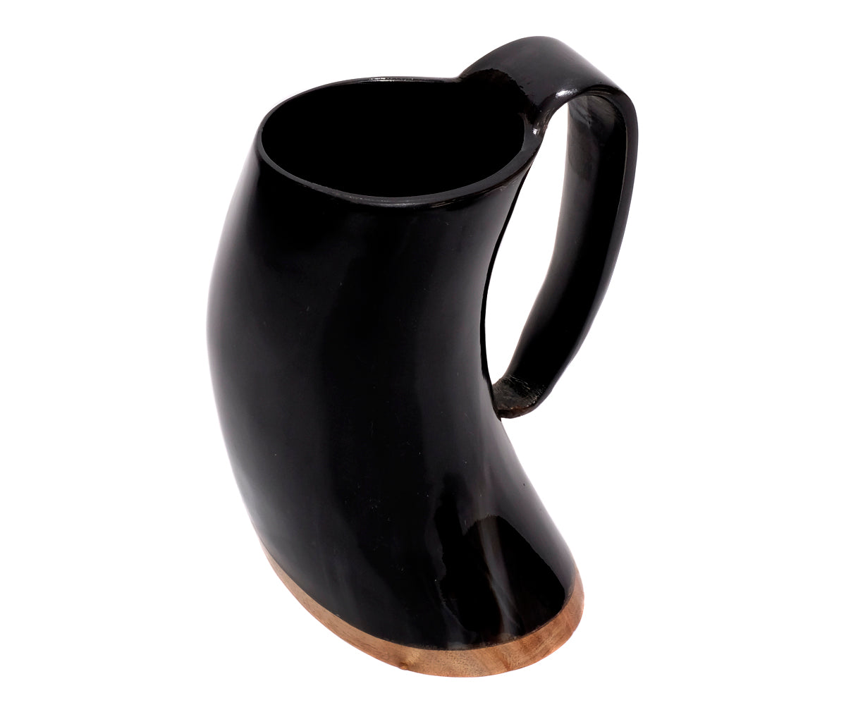 Trinkhorn Wikinger Set – 300 ml, Kuhhornbecher