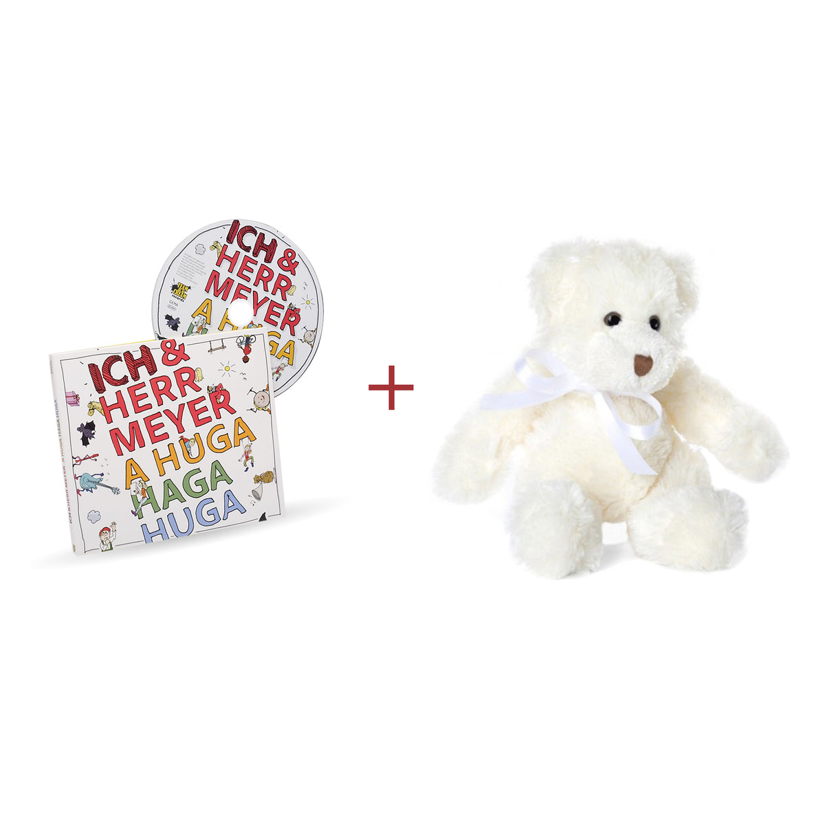 Teddybär mit Kinderlieder CD "A Huga Haga Huga" von ICH & HERR MEYER – Teddybär Lilly inkl. CD