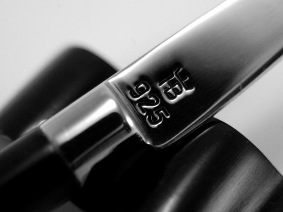Essstäbchen Besteck Ebenholz + 925er Sterlingsilber – Ansicht 4