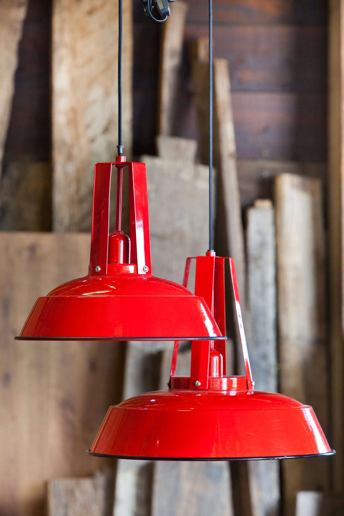 Hängelampe Rot – Feuerwehr-Design – Detailansicht