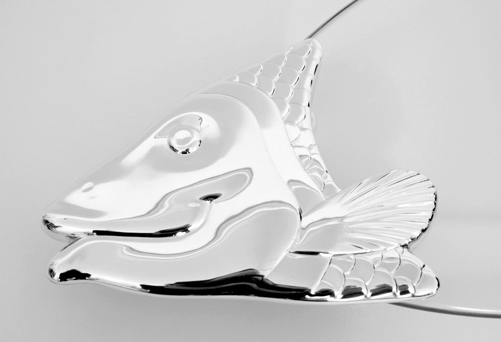 Fischplatte mit Heber - Versilbert – Ansicht 3