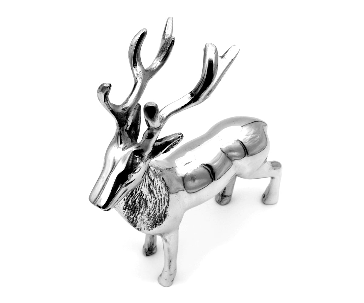 Metallfigur Hirsch – stehend, mittel