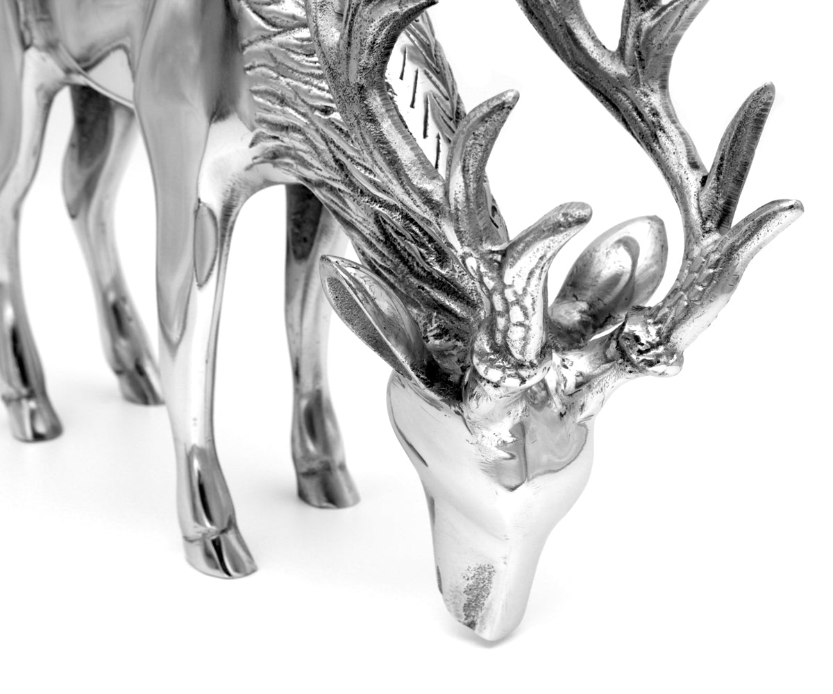 Metallfigur Hirsch – stehend, groß - 2