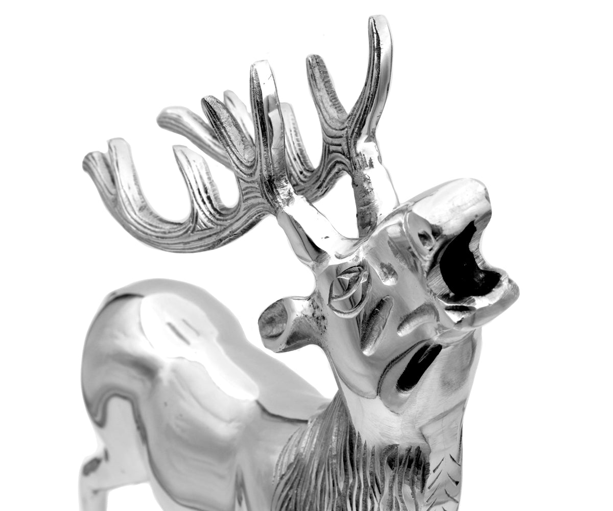 Metallfigur Hirsch – stehend, röhrend