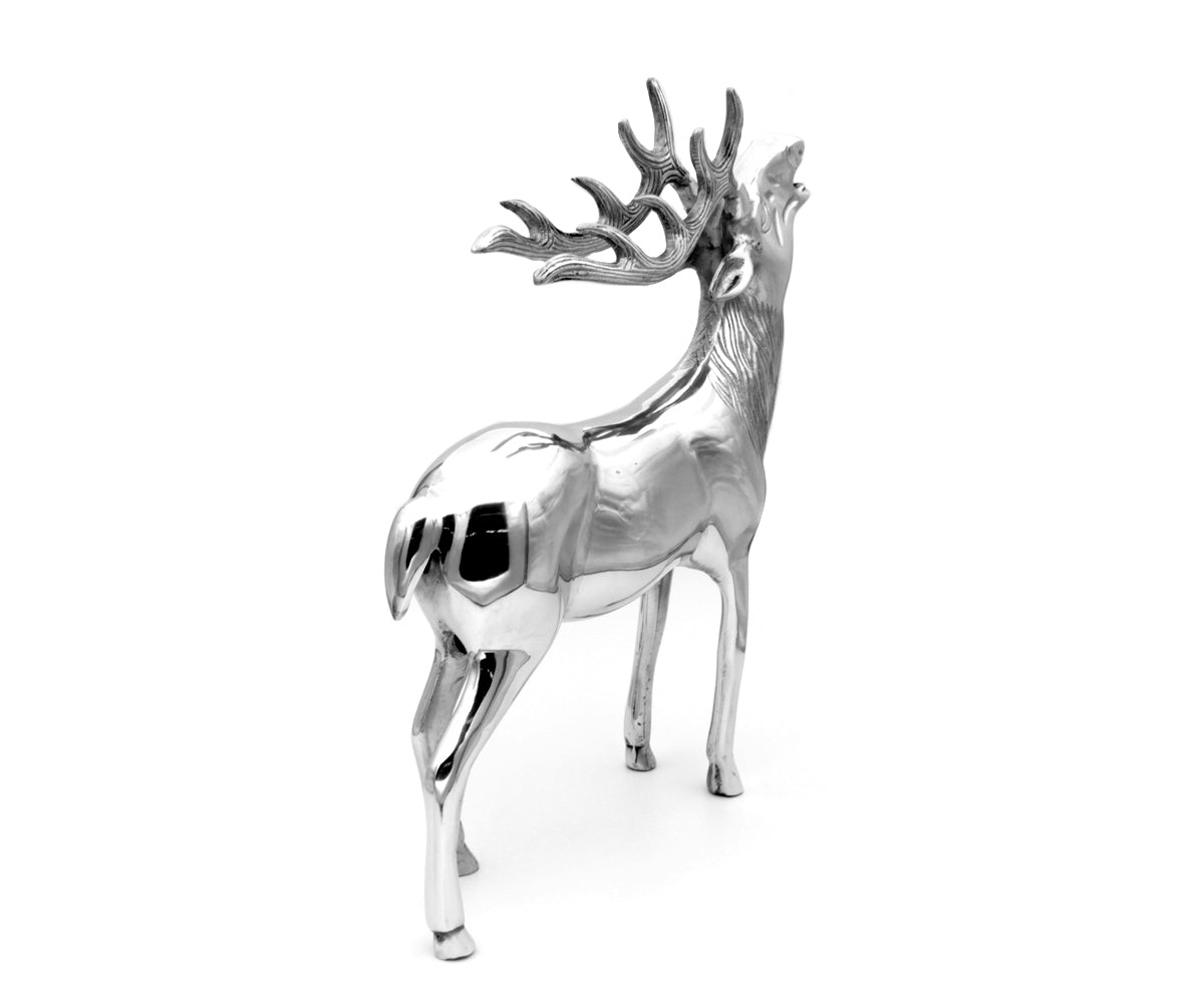 Metallfigur Hirsch – stehend, röhrend