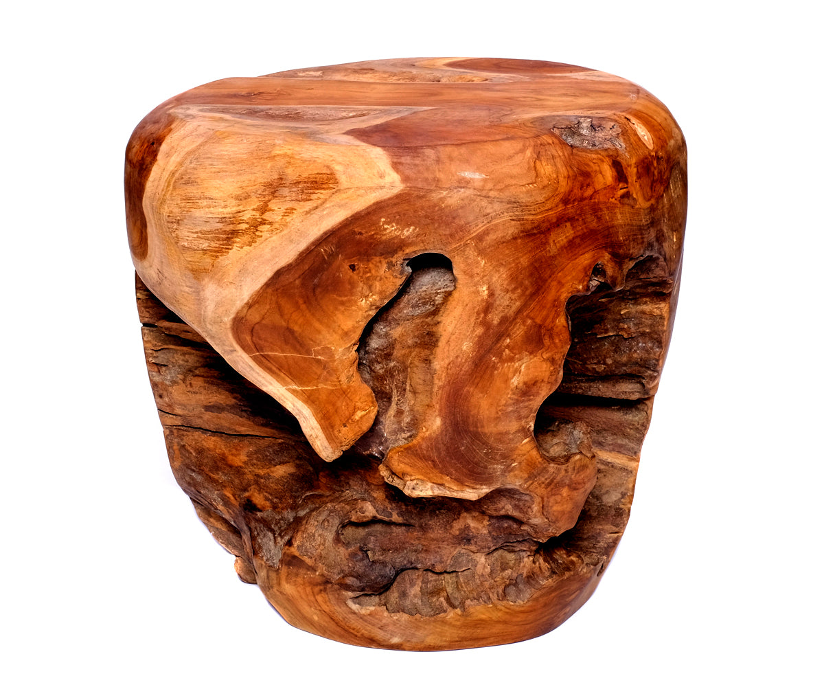 Teakholz Hocker rund – Ansicht 3