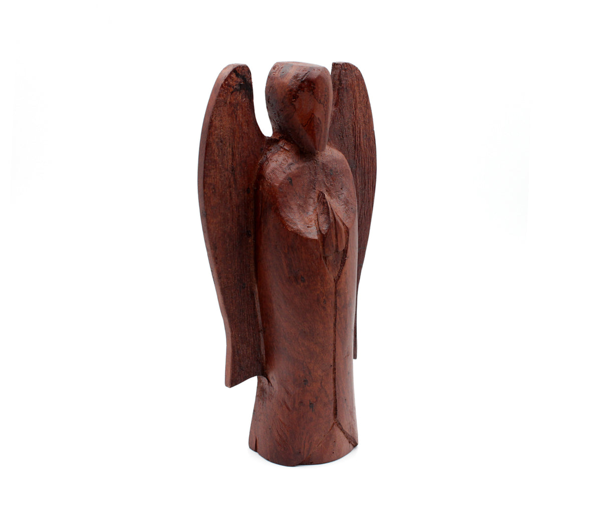 Holzfigur Engel – Mittel - 25 cm, dunkel