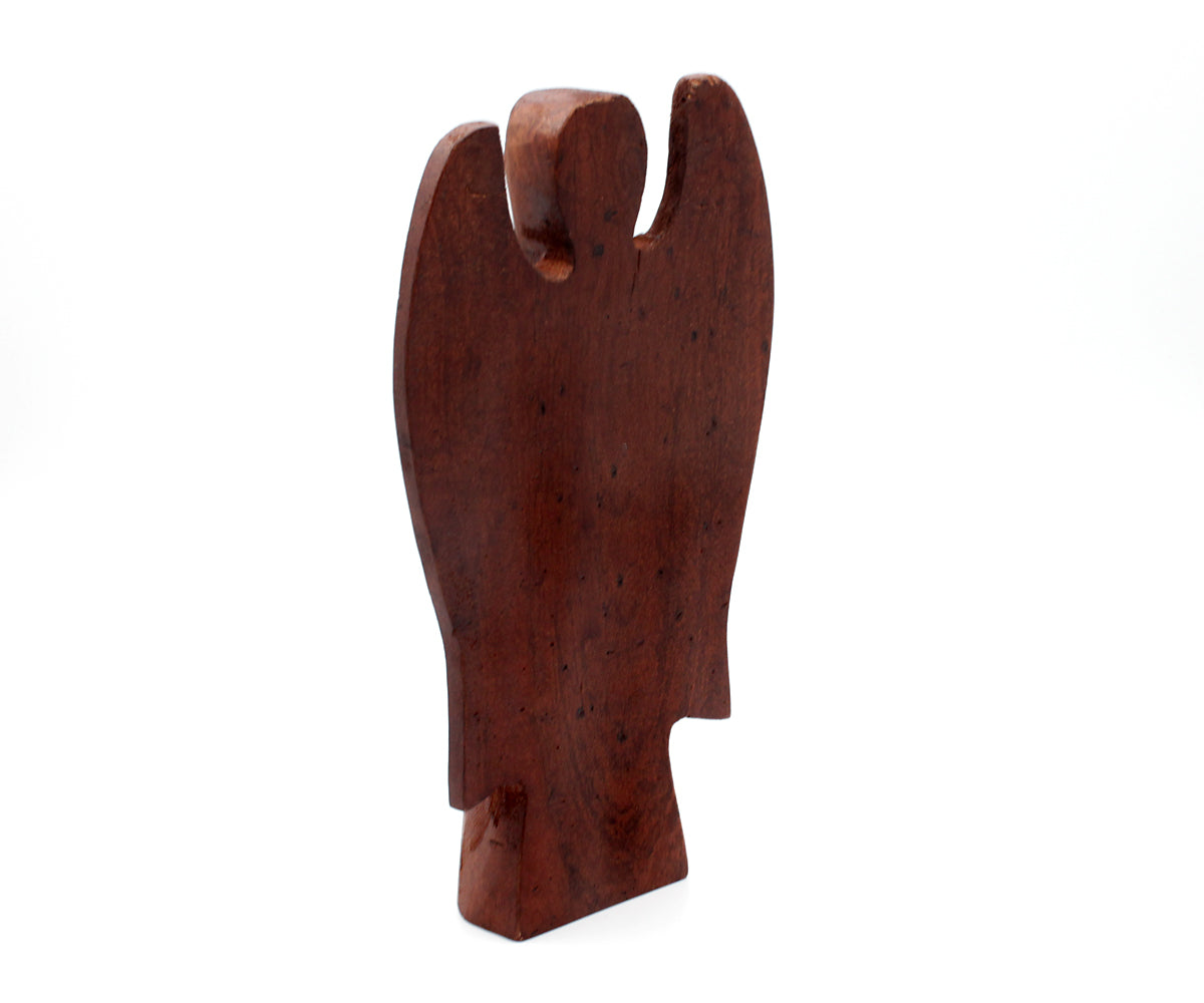 Holzfigur Engel – Mittel - 25 cm, dunkel