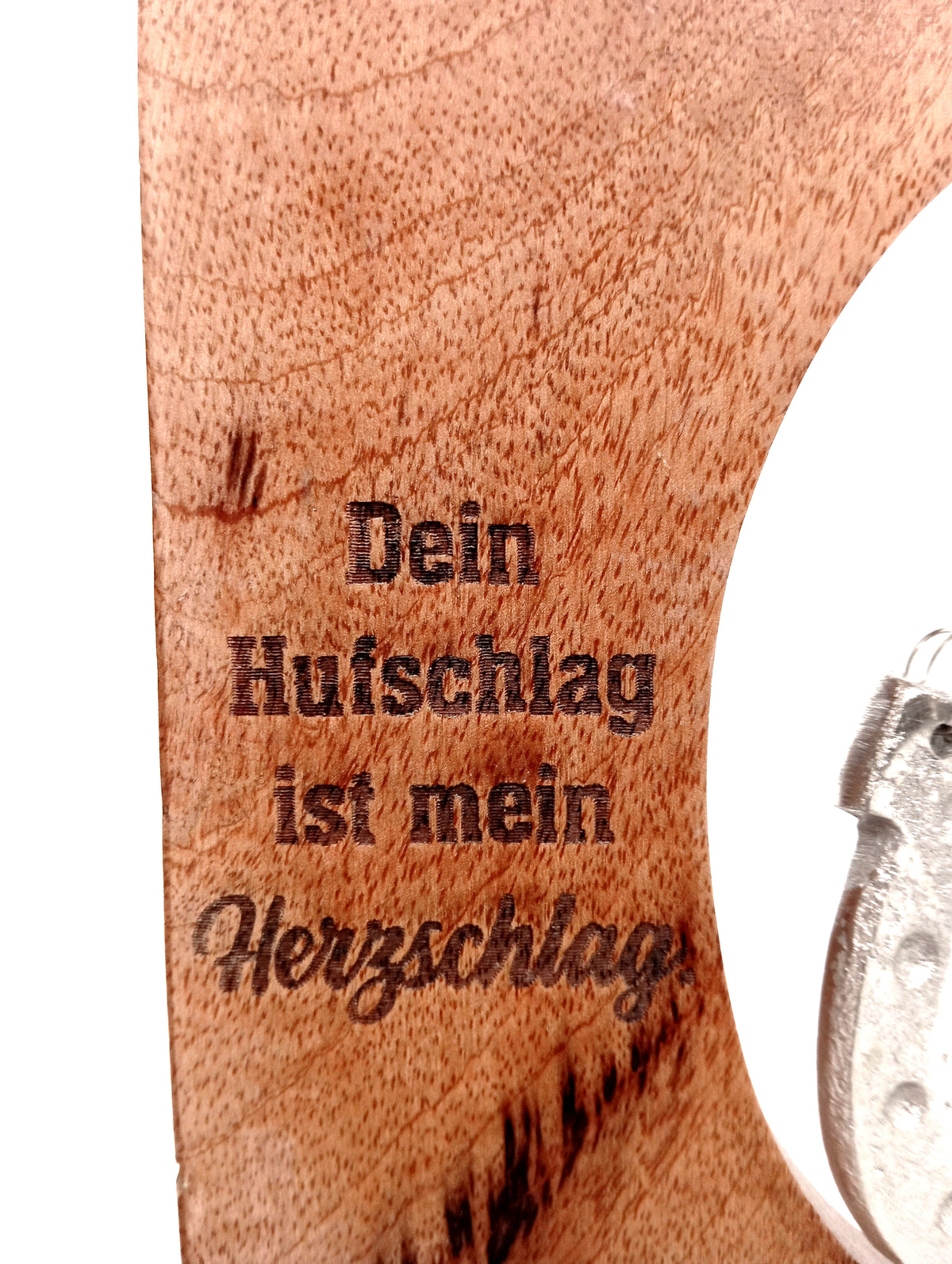 Holz Rahmen mit Botschaft "Pferd" – Herzschlag