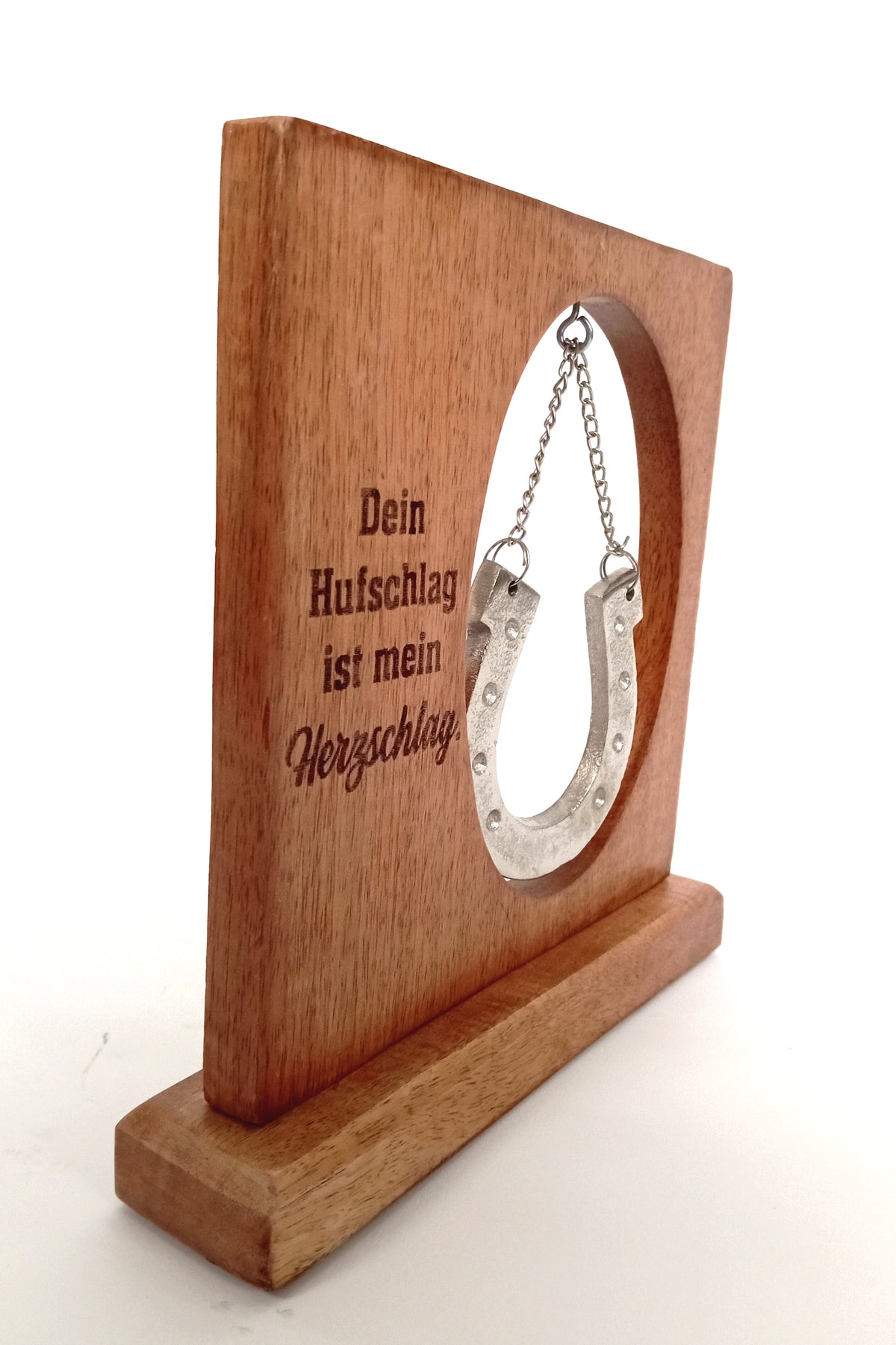 Holz Rahmen mit Botschaft "Pferd" – Herzschlag