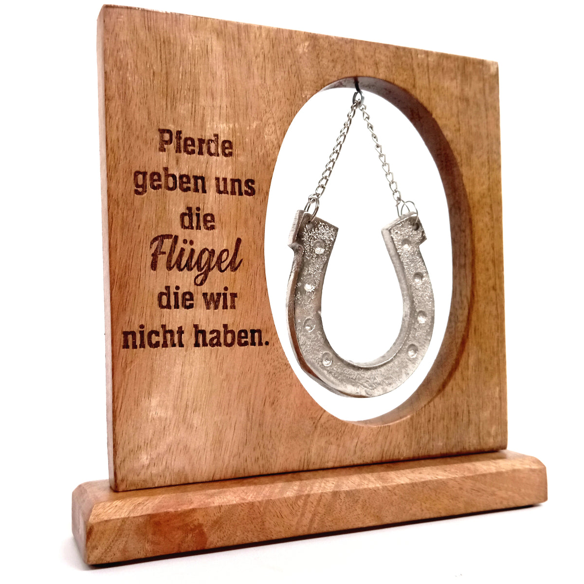 Holz Rahmen mit Botschaft "Pferd" – Ansicht 2