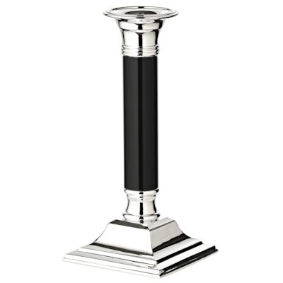 Kerzenleuchter versilbert - schwarz – 19 cm