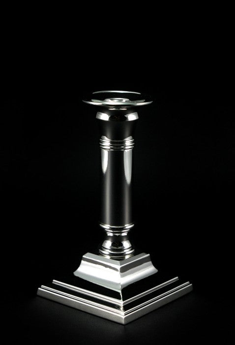 Kerzenleuchter versilbert - Eckig – 15 cm, Ohne Gravur