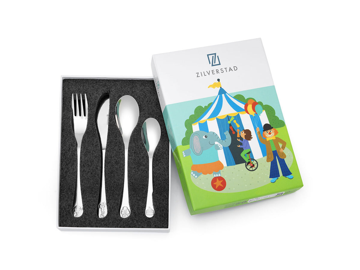 Kinderbesteck 4-teilig – Ohne Gravur, Zirkus