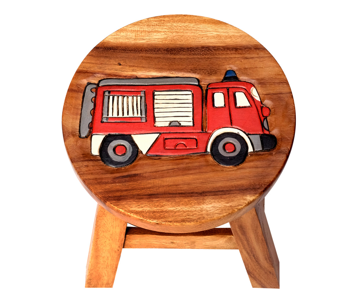 Kinderschemel Holz – ohne Gravur, Feuerwehr