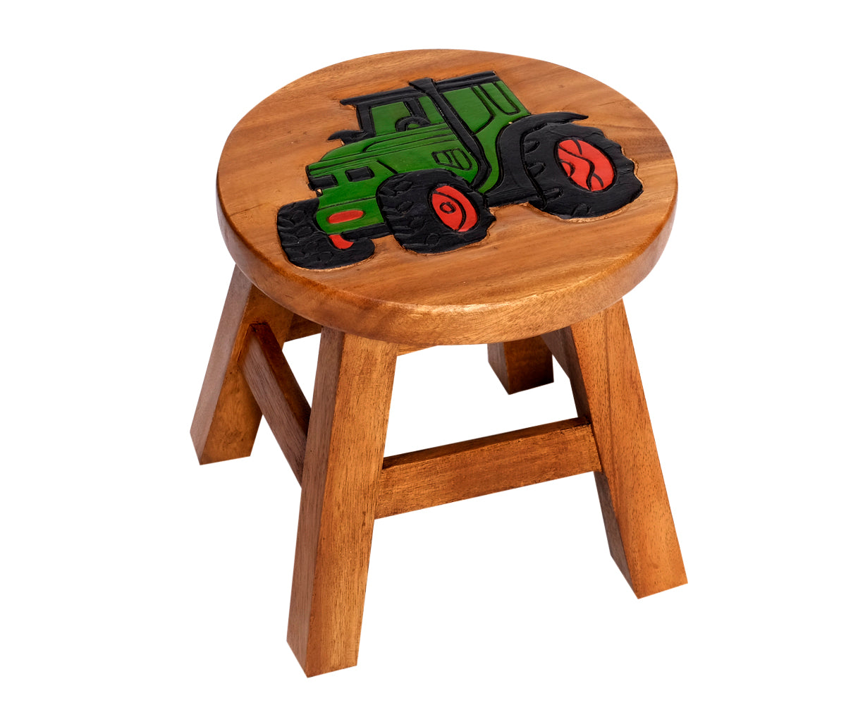 Kinderschemel Holz – ohne Gravur, Traktor