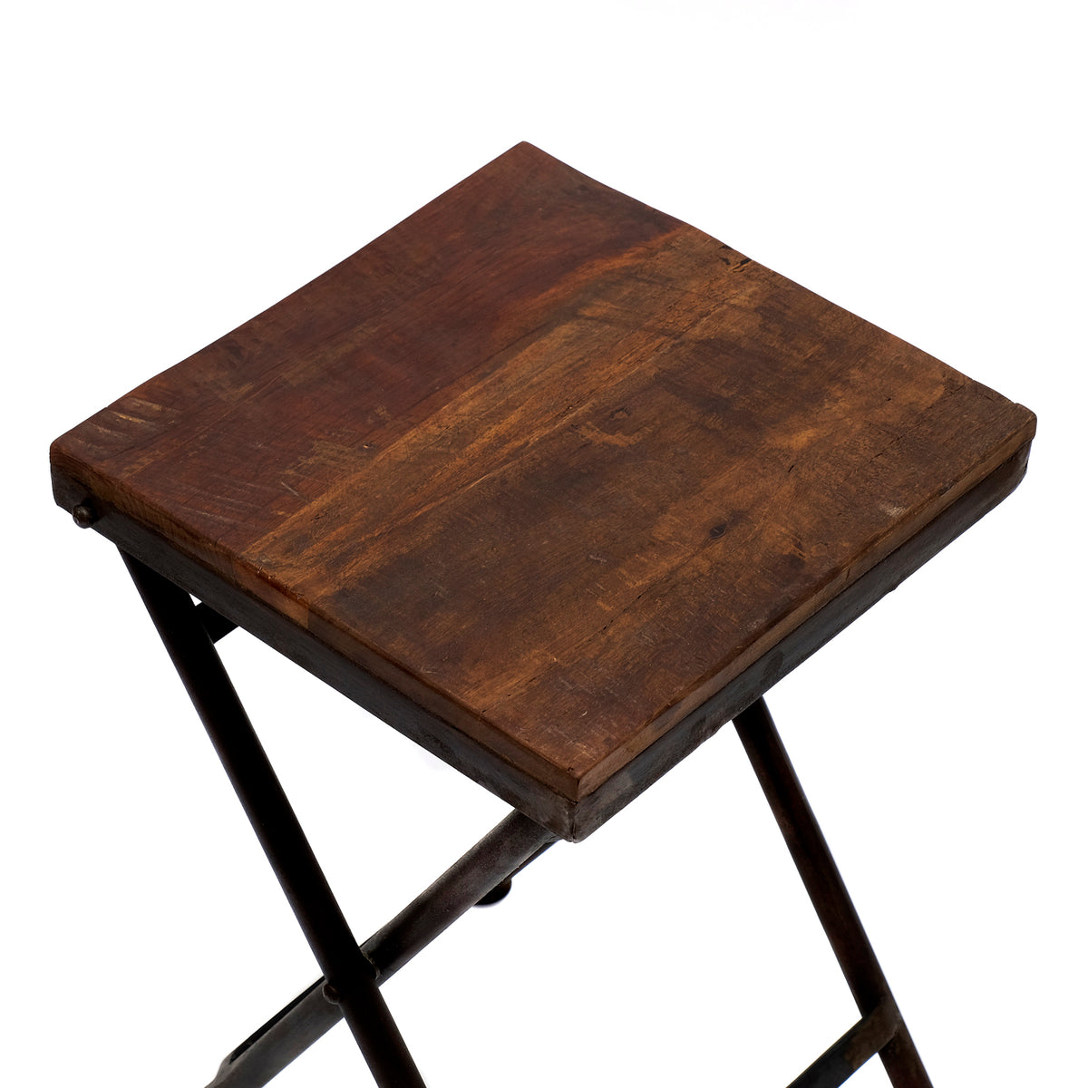 Klapptisch Holz Eisen – Hocker