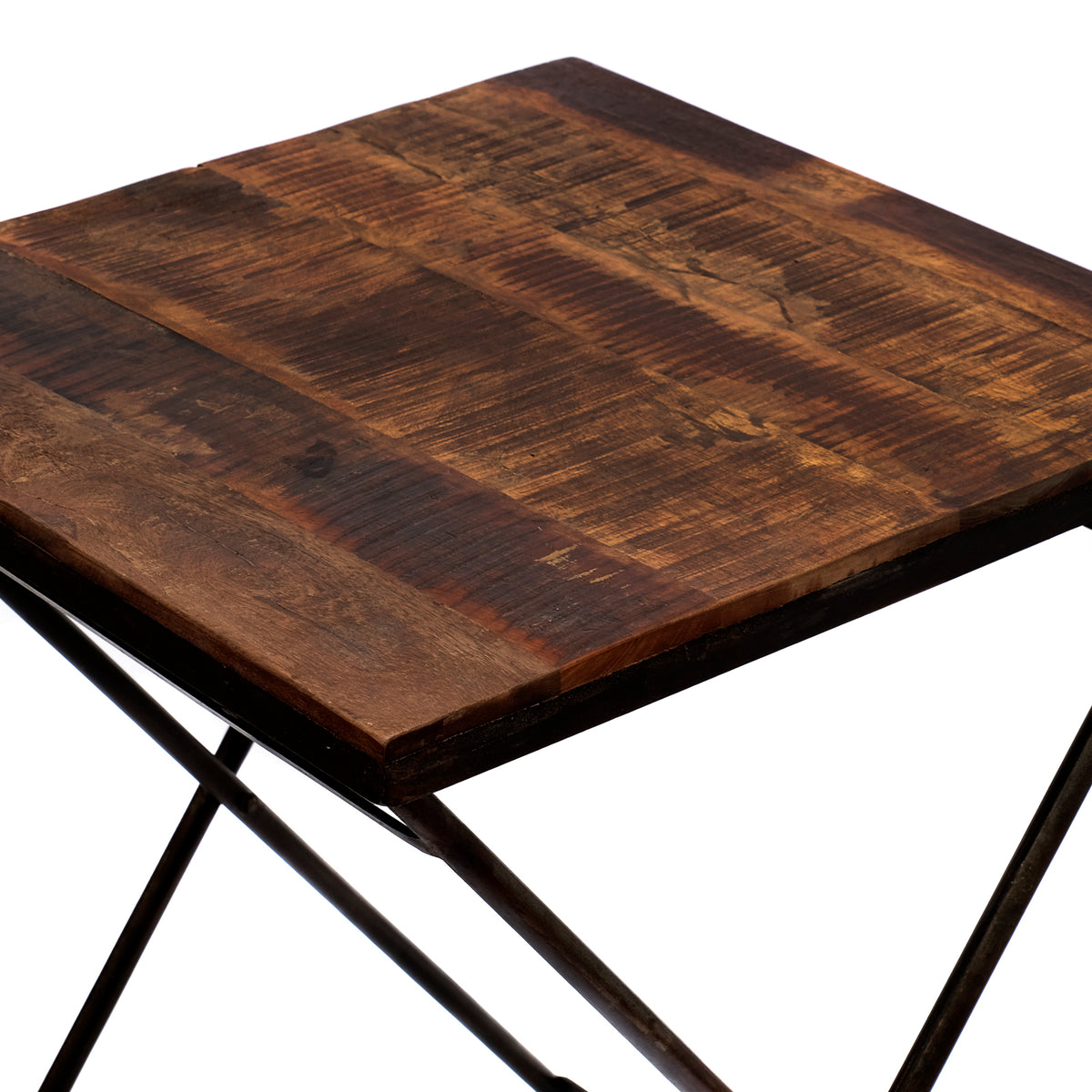Klapptisch Holz Eisen – Hocker