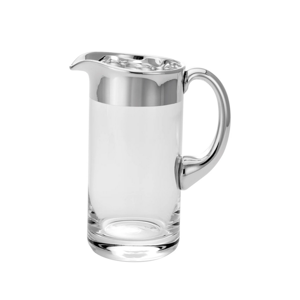 Glaskanne mit Silberrand – Pitcher – Ansicht 2