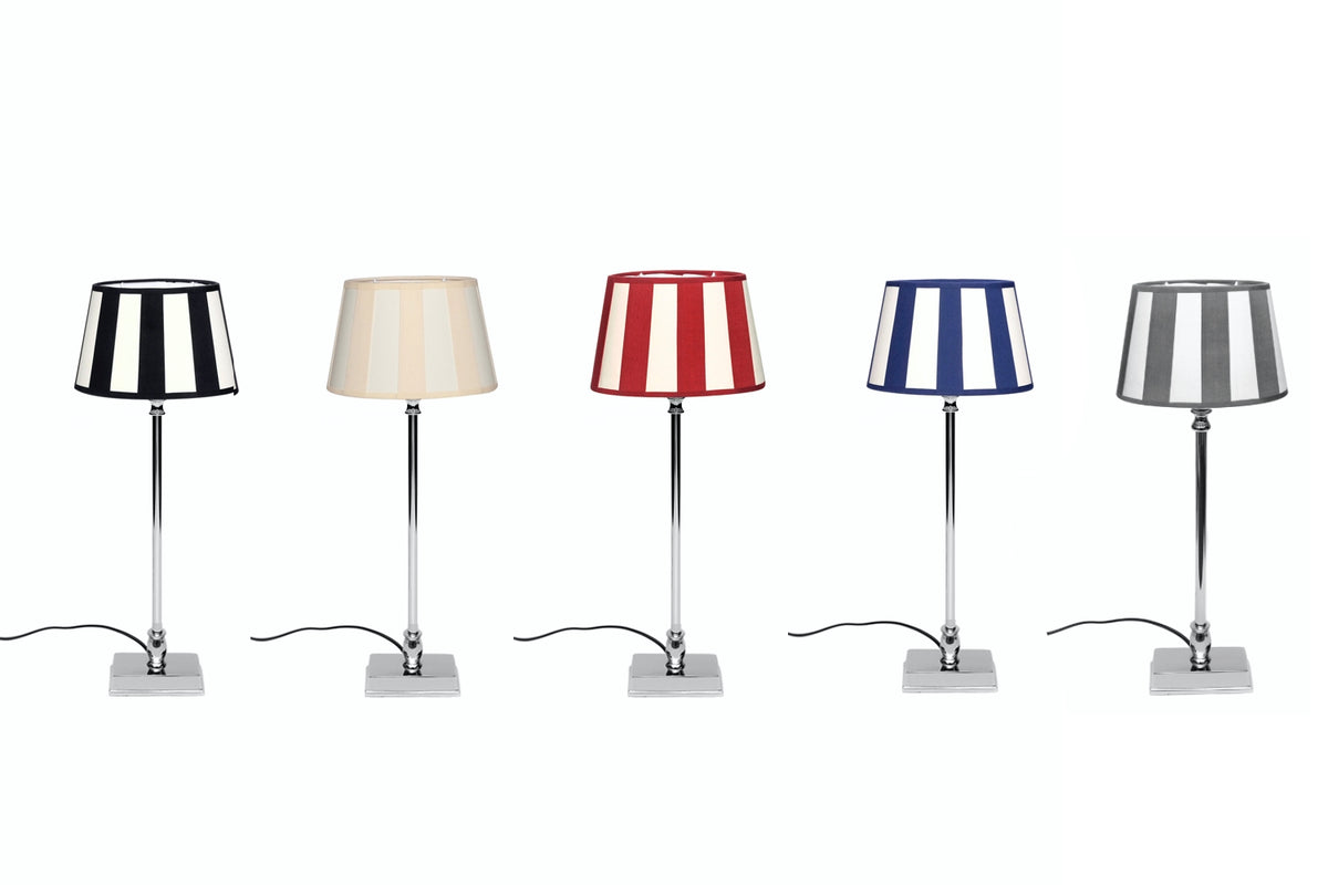 Tischlampe - Lampenschirm gestreift – Ansicht 2
