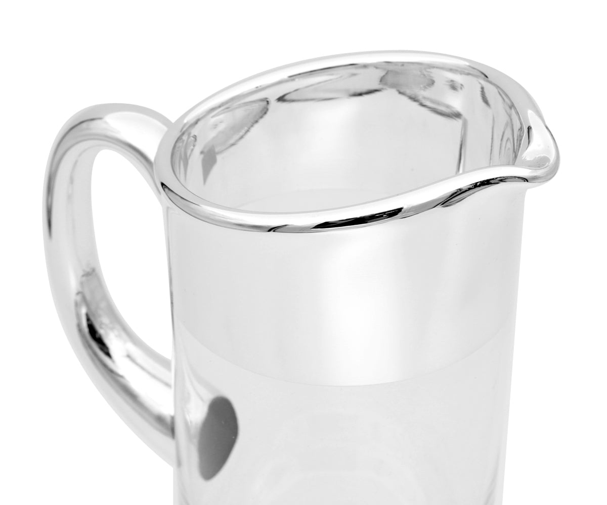 Glaskanne mit Silberrand – Pitcher – Ansicht 4
