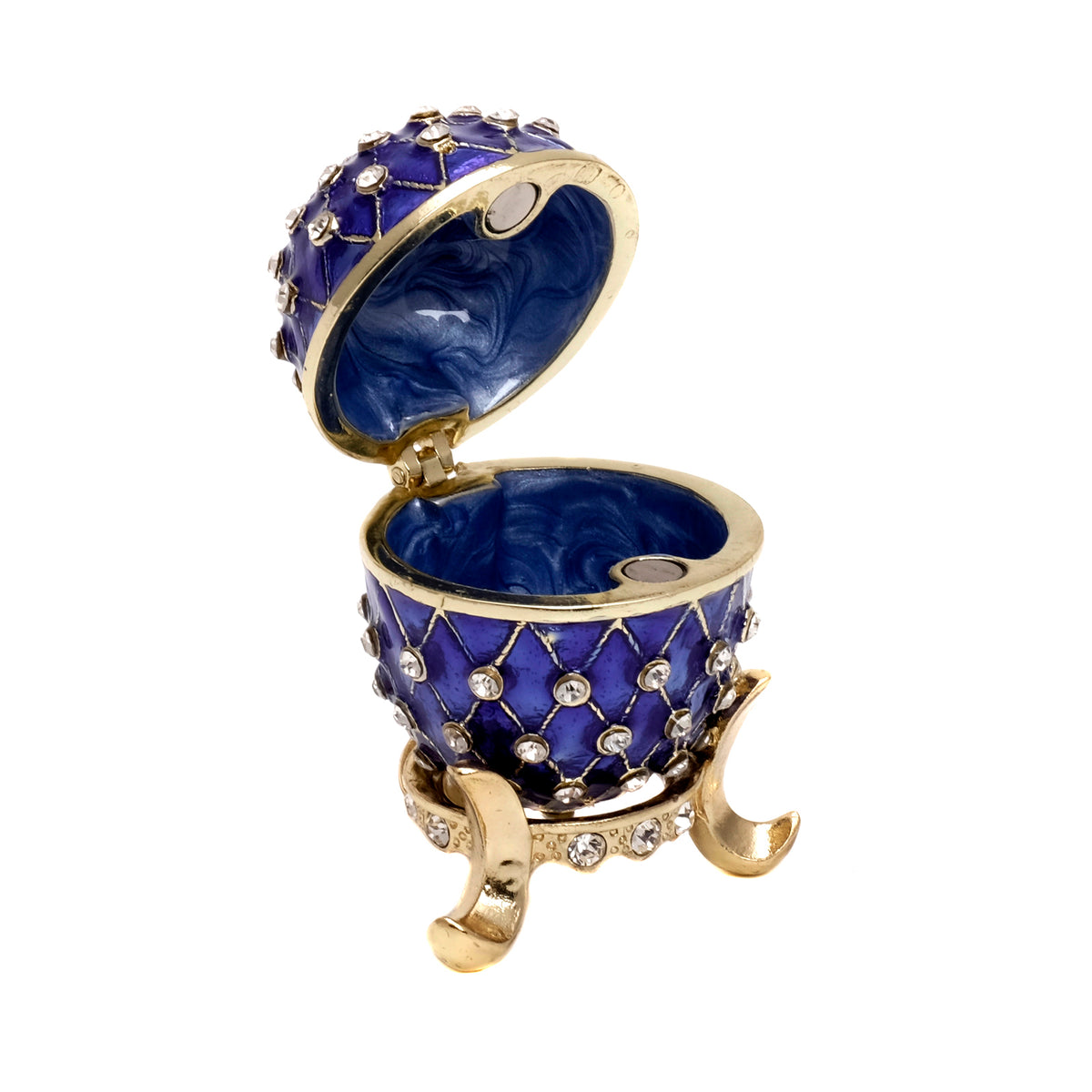 Schmuckei Emaille vergoldet – Blau, XS