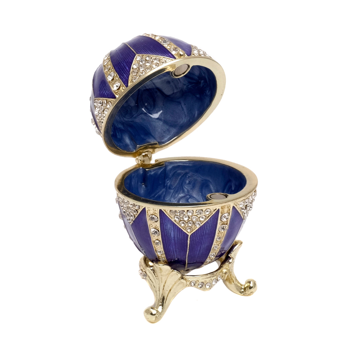Schmuckei Emaille vergoldet – Blau, M