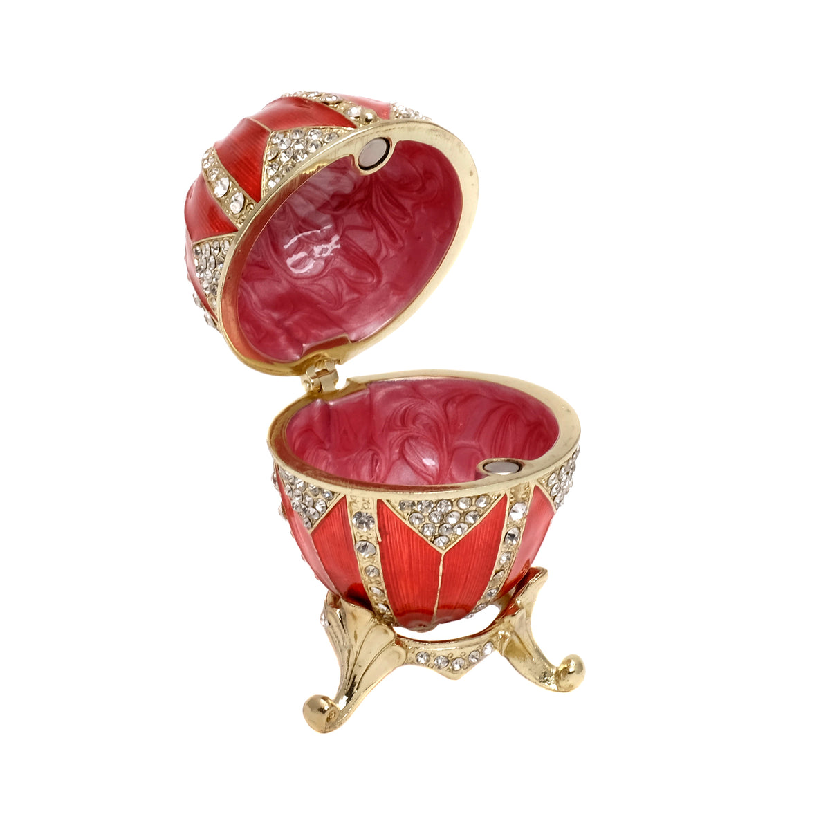 Schmuckei Emaille vergoldet – Rot, M