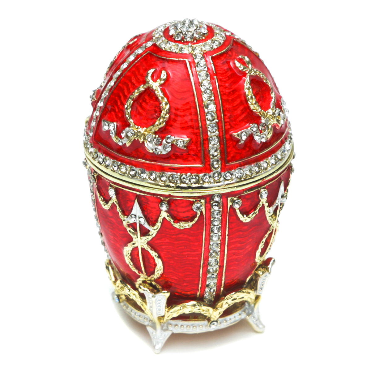 Schmuckei Emaille vergoldet – Rot, L