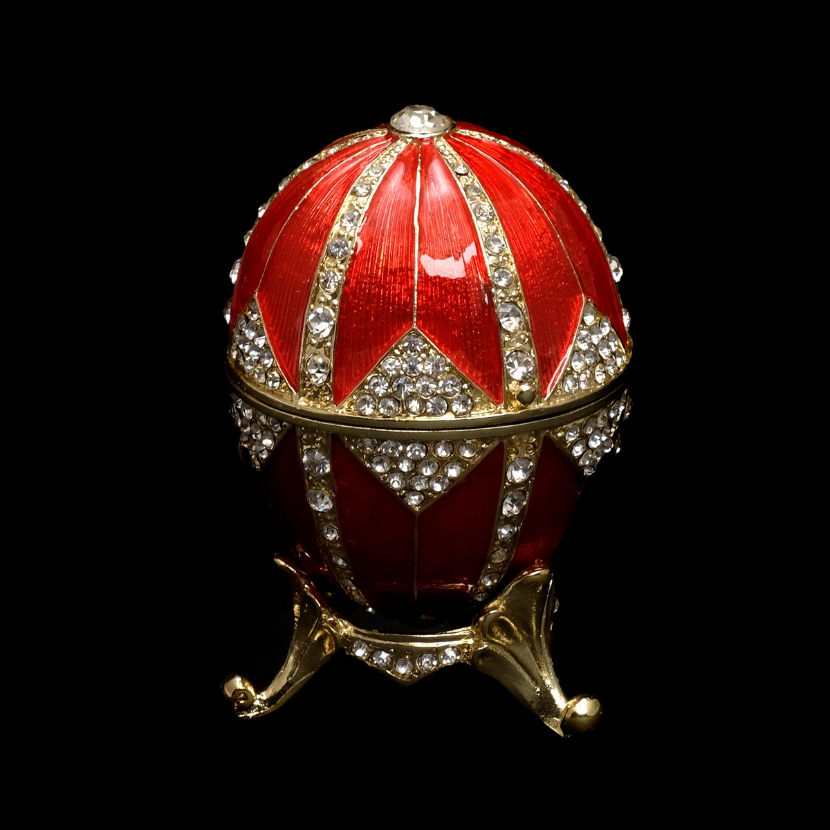 Schmuckei Emaille vergoldet – Rot, M