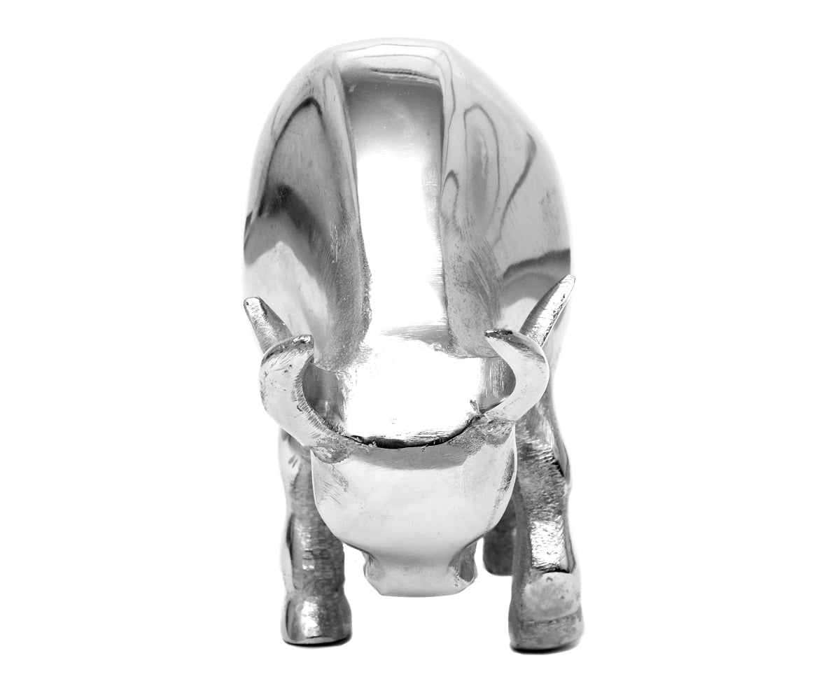 Figur Stier Metall – Silber