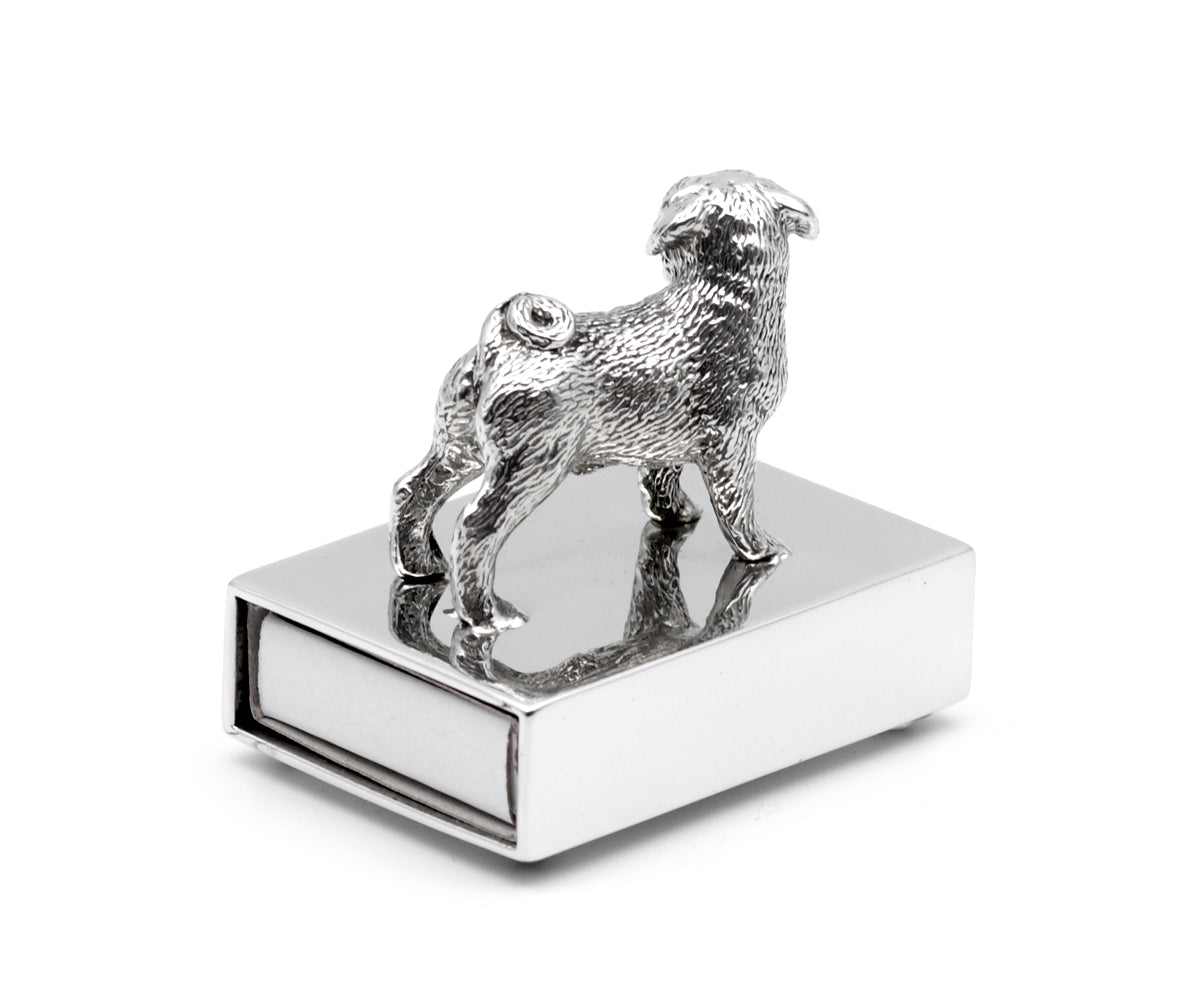 Streichholzschachtel Metall – Klein, Ohne Gravur, Mops