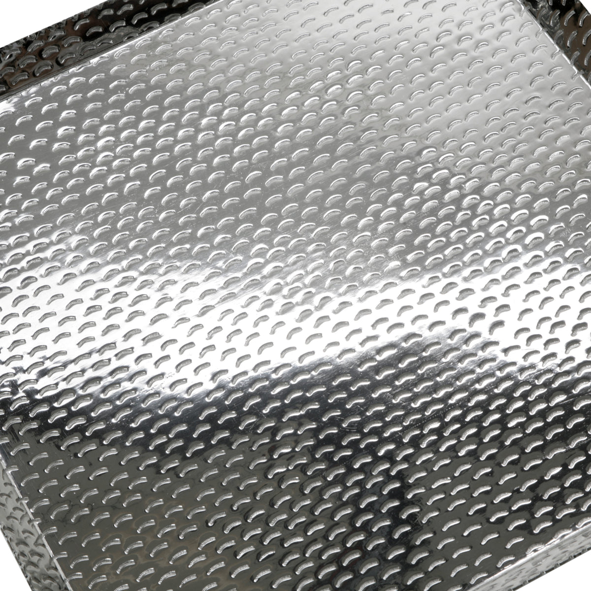 Tablett Aluminium – Quadratisch – 50 x 50 cm, Halbmond