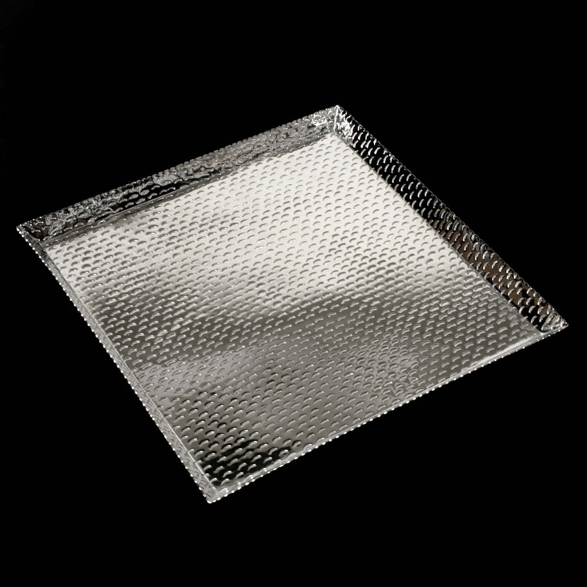 Tablett Aluminium – Quadratisch – 50 x 50 cm, Halbmond