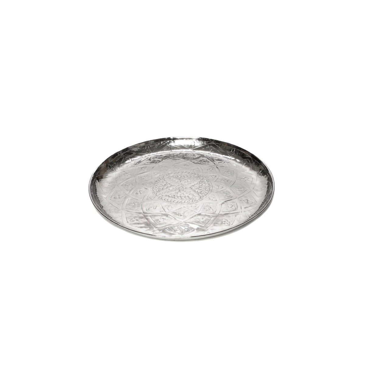 Tablett Aluminium–Rund-Orient – 35 cm Ø