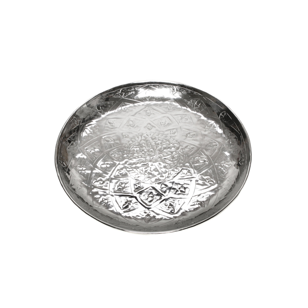 Tablett Aluminium–Rund-Orient – 45 cm Ø