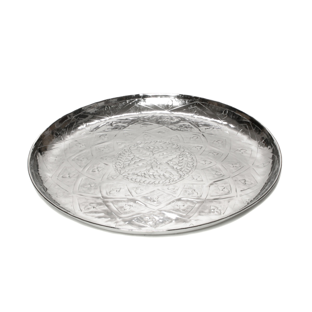 Tablett Aluminium–Rund-Orient – 54 cm Ø