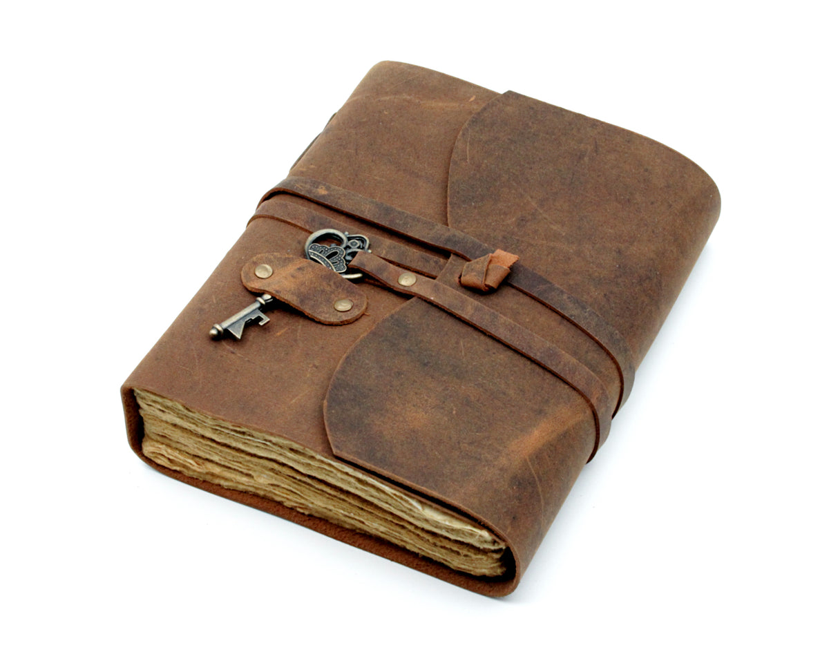 Leder Tagebuch handgefertigt Vintage – 6