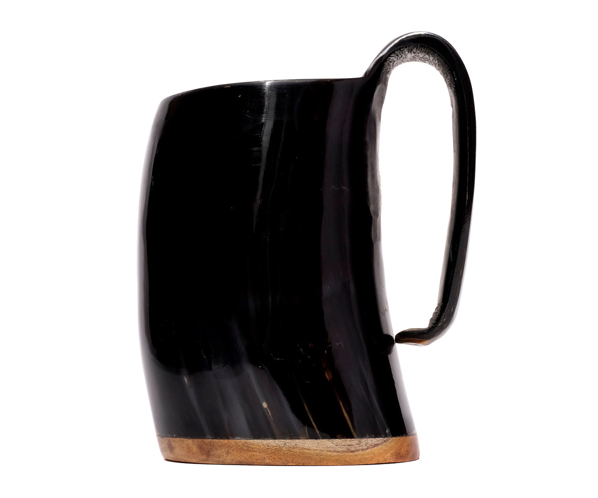 Trinkhorn Wikinger Set – 400 ml, Kuhhornbecher