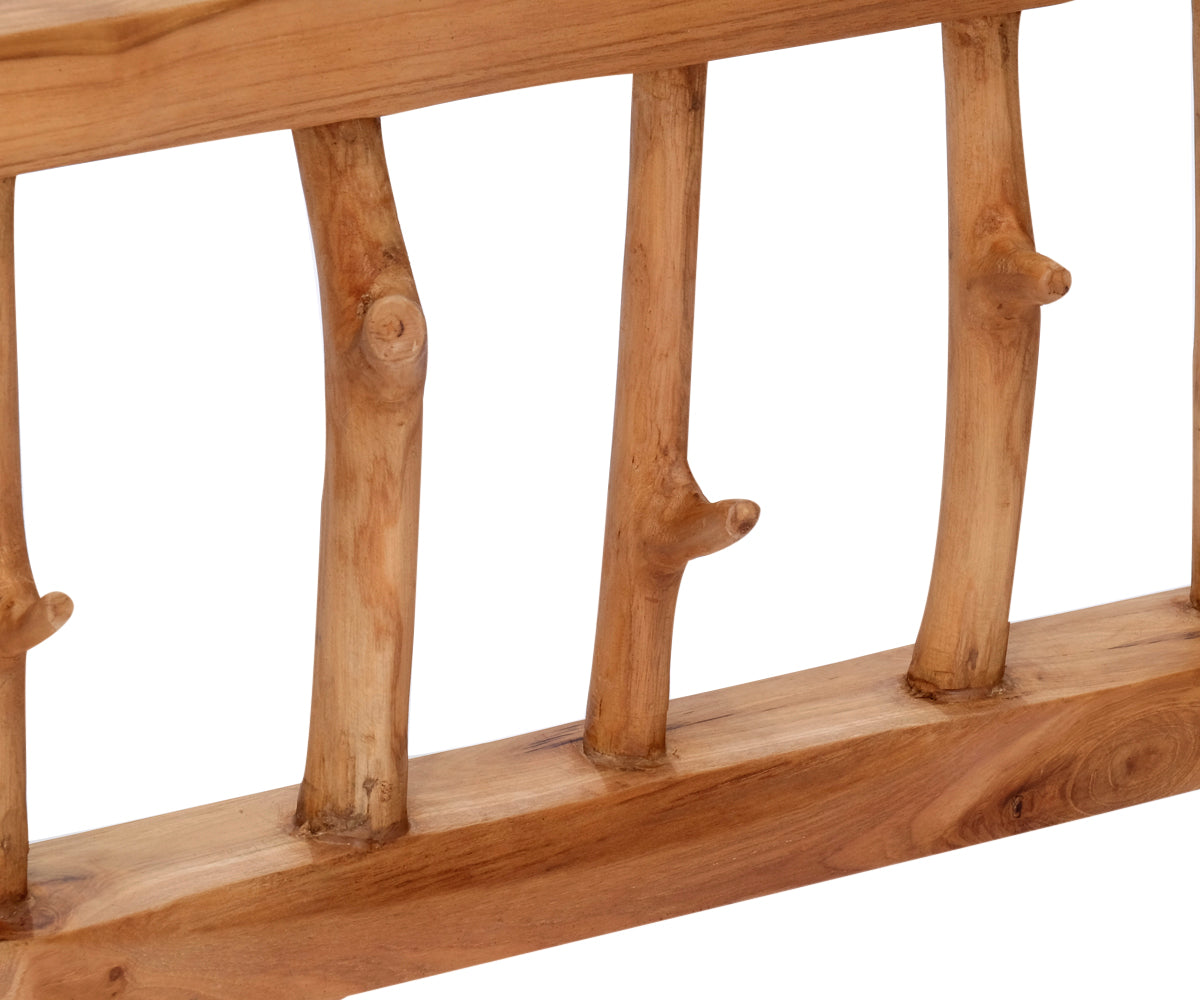 Teakholz Garderobe – Detailansicht