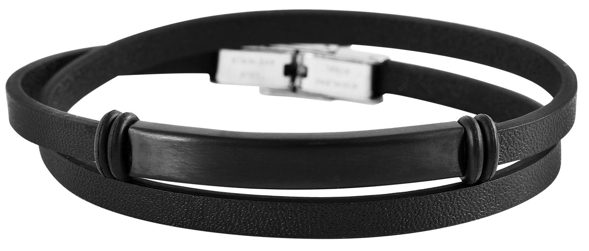 Edelstahl Armband mit Gravur – Ohne Gravur, Wickelarmband, Modell 5