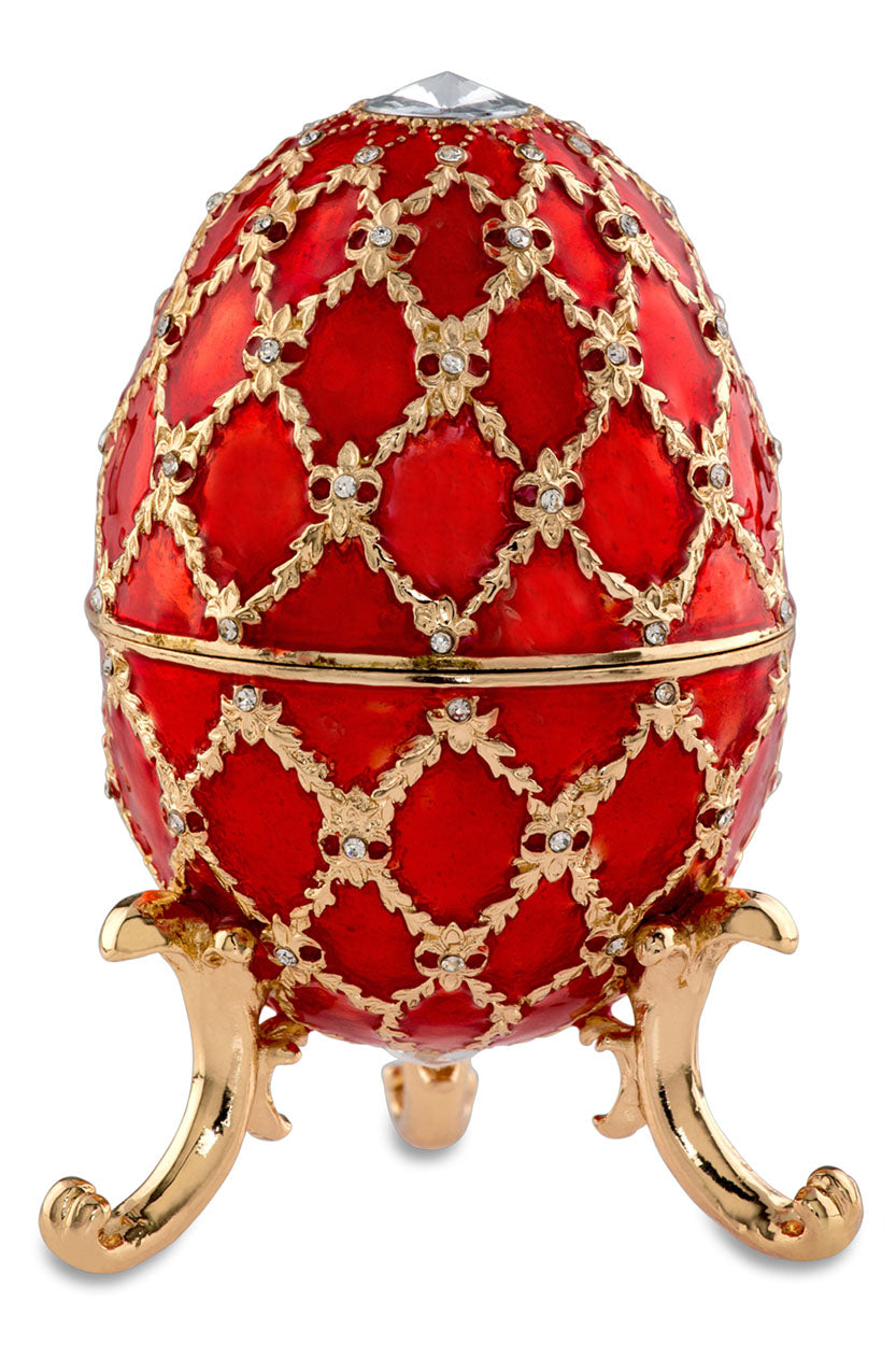 Schmuckei Emaille vergoldet – Rot, XL
